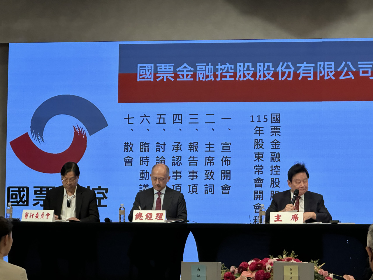 國票金股東會激戰2小時，出席率衝近88%、公股過半取勝！張兆順、吳瑛擔任新任董總
