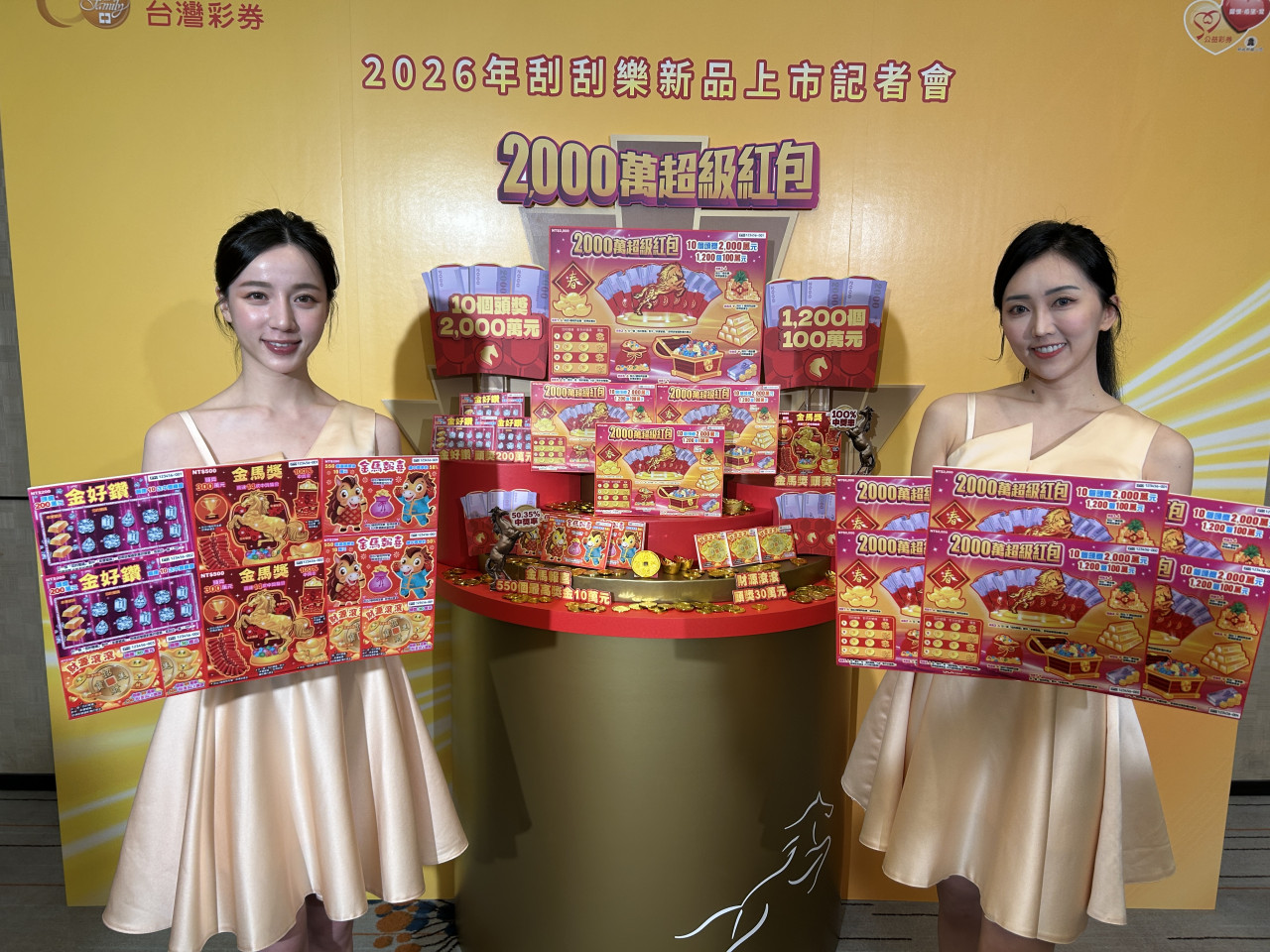 台彩2000元刮刮樂來了！「2000萬超級紅包」頭獎10個、百萬獎1200個，5款新刮刮樂玩法一次看