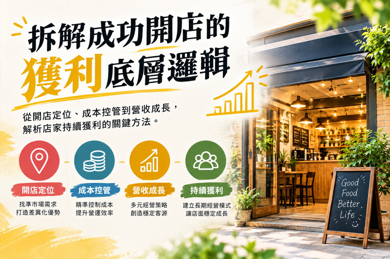 創業從來不是一場豪賭！ 拆解成功開店的「獲利底層邏輯」