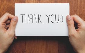 除了「THANK YOU」 以外 還可以用哪5個英文短句表達感謝？