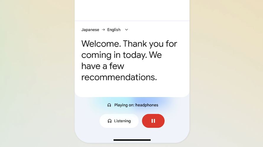 Google耳機即時翻譯