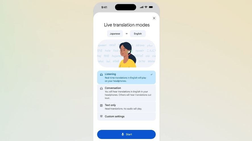 Google耳機即時翻譯