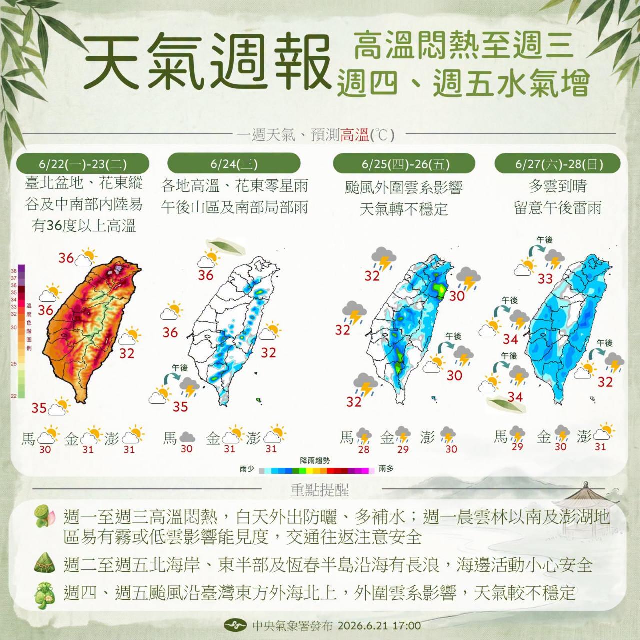 天氣天氣預報一周天氣颱風