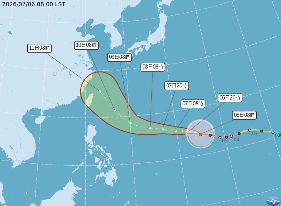 巴威颱風路徑動向天氣預報