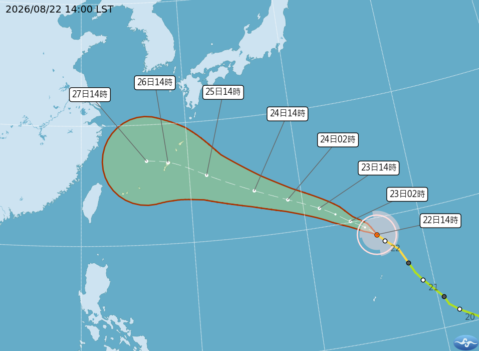 沙德爾颱風路徑