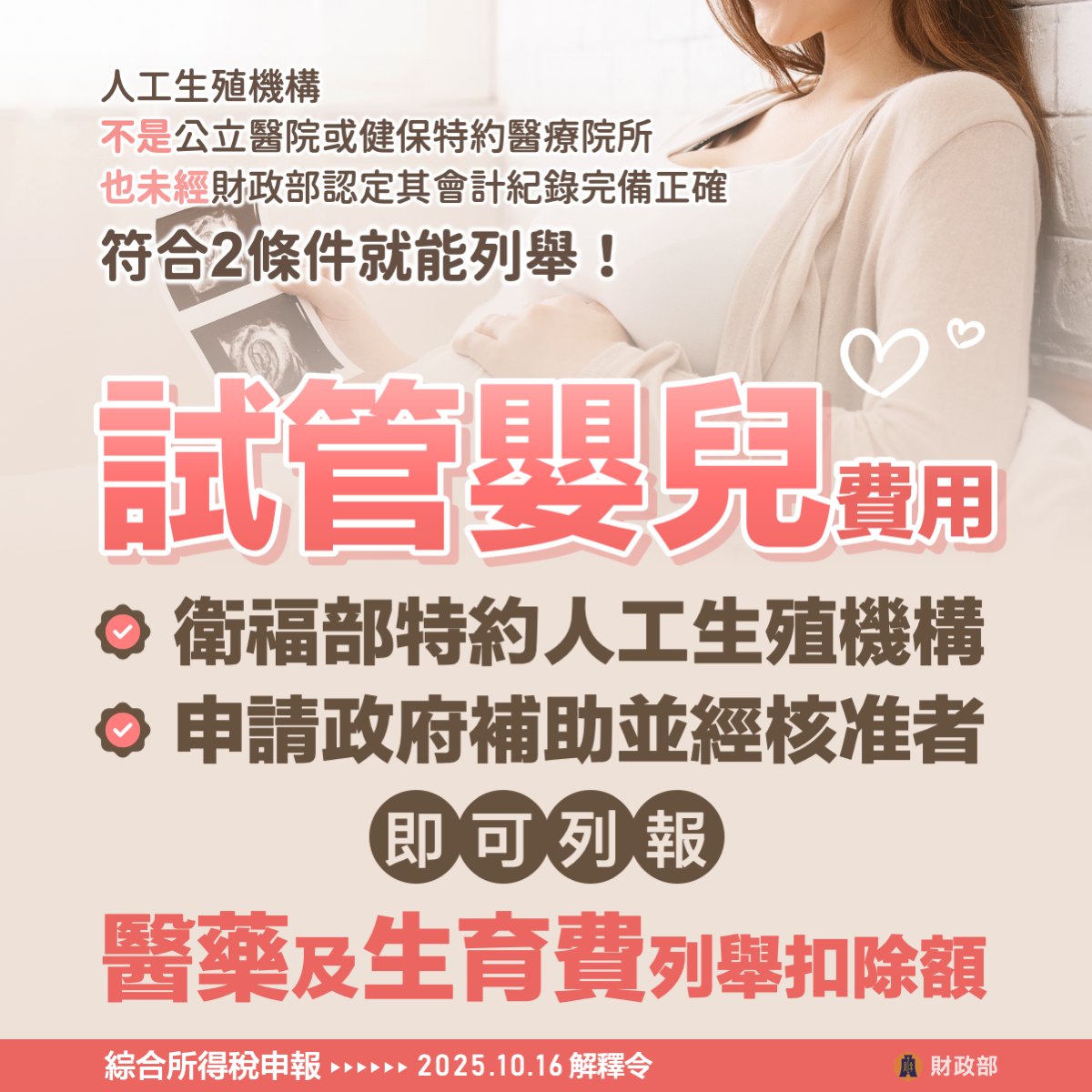 不孕症試管嬰兒補助