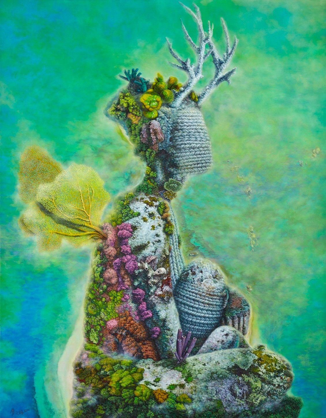 國璽藝術自2015年創立以來，致力推動亞洲當代藝術發展與國際交流，透過專業策展、藝術家經紀及跨域合作，打造具投資潛力與文化深度的收藏平台。以「藝術即資產」為理念，連結亞洲與歐美市場，展現多元藝術能量。圖為國璽藝術展位一景。（國璽藝術提供）