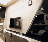 簡易線條的新潮小屋 善用馬賽克磁磚創造空間特色