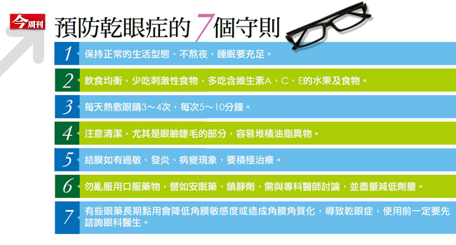 對抗乾眼症 眼科醫師口袋裡的3法寶