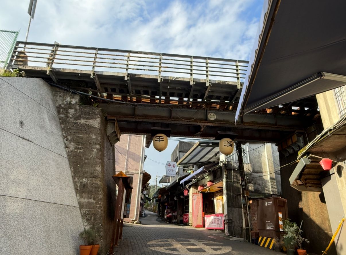 平溪老街,火車站,火車天頂飛