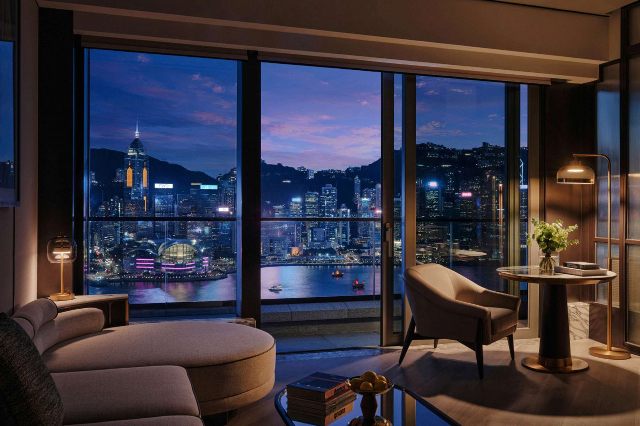 香港金普頓酒店，尖沙咀，維多利亞港，夜景