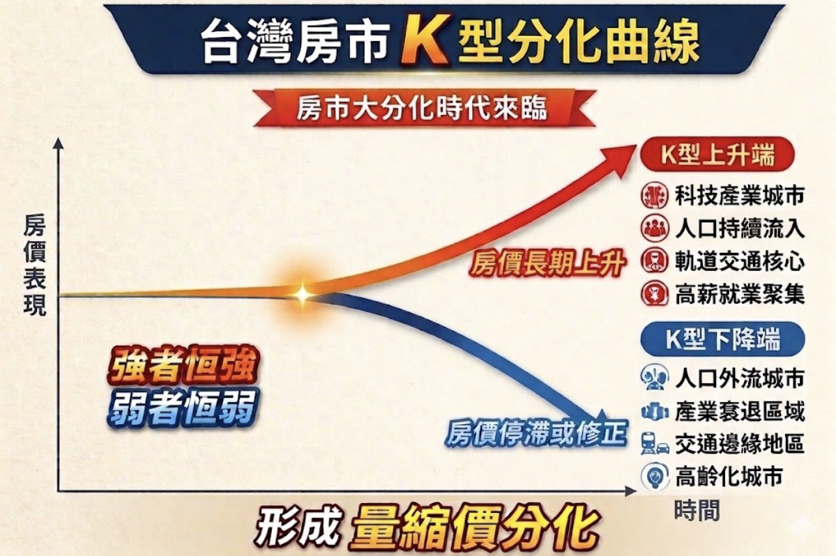 k型經濟,m型社會,台灣,房地產,李同榮