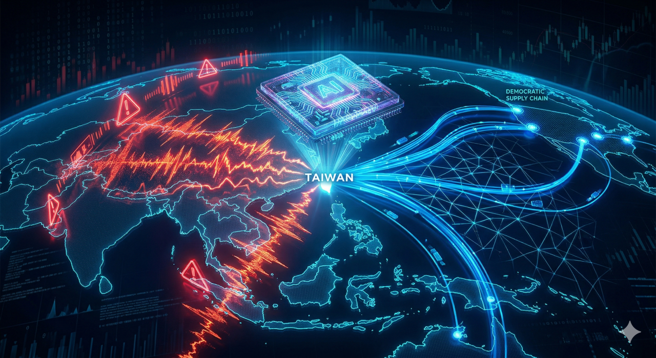 與中國唱統一調，恐影響台灣經貿供應鏈和集體安全體系。圖／Gemini生成