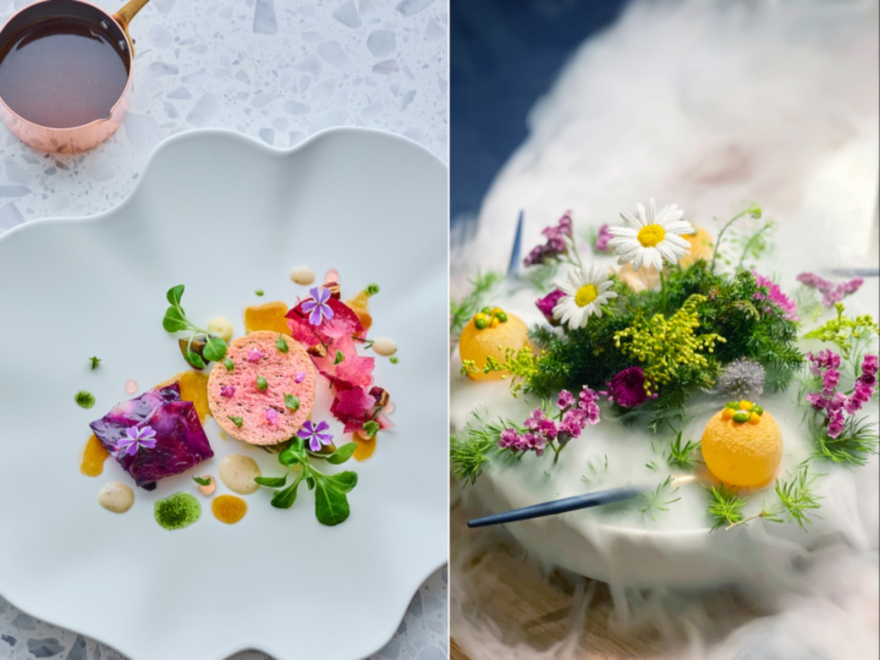 舌尖上的春季策展：兩大米其林餐廳把滿園春色搬上桌！用椰奶取代奶油、牛奶慢煮杏仁...春天就要「醬」吃