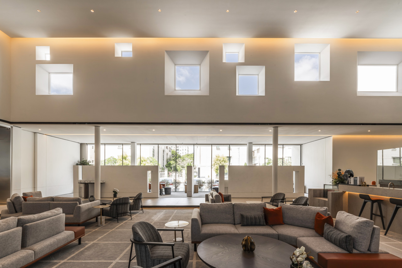 宏福悅接待中心使用大量減碳建材，但又不失美觀與設計感。