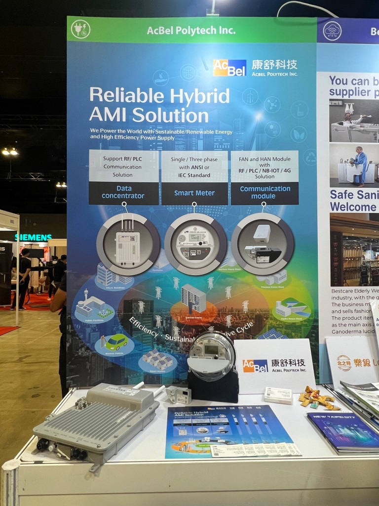康舒2023年隨同新北市政府，赴馬來西亞商展展出自家的智慧電表產品