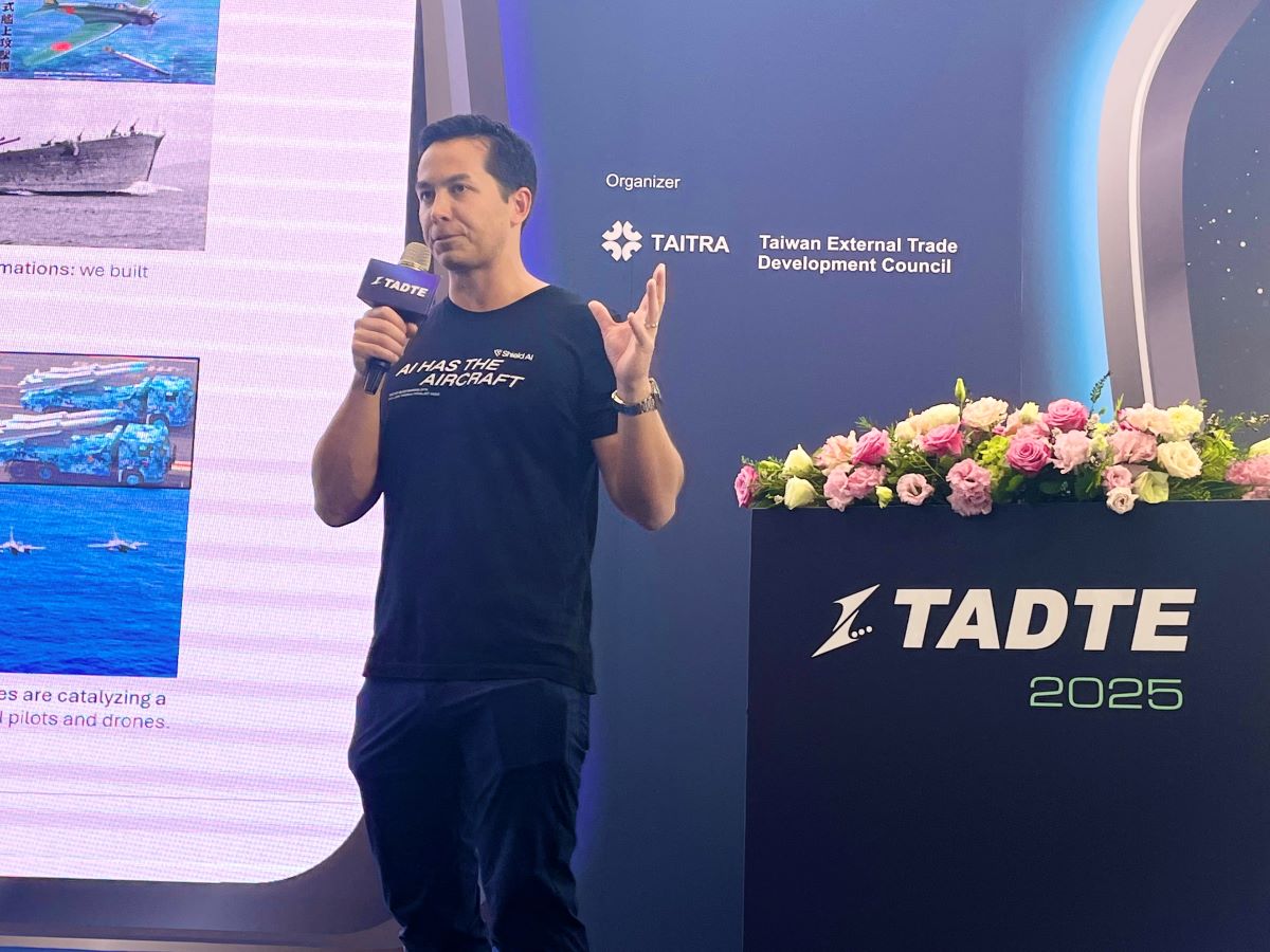 Shield AI共同創辦人曾國光9月在台北航太展作專題演講。