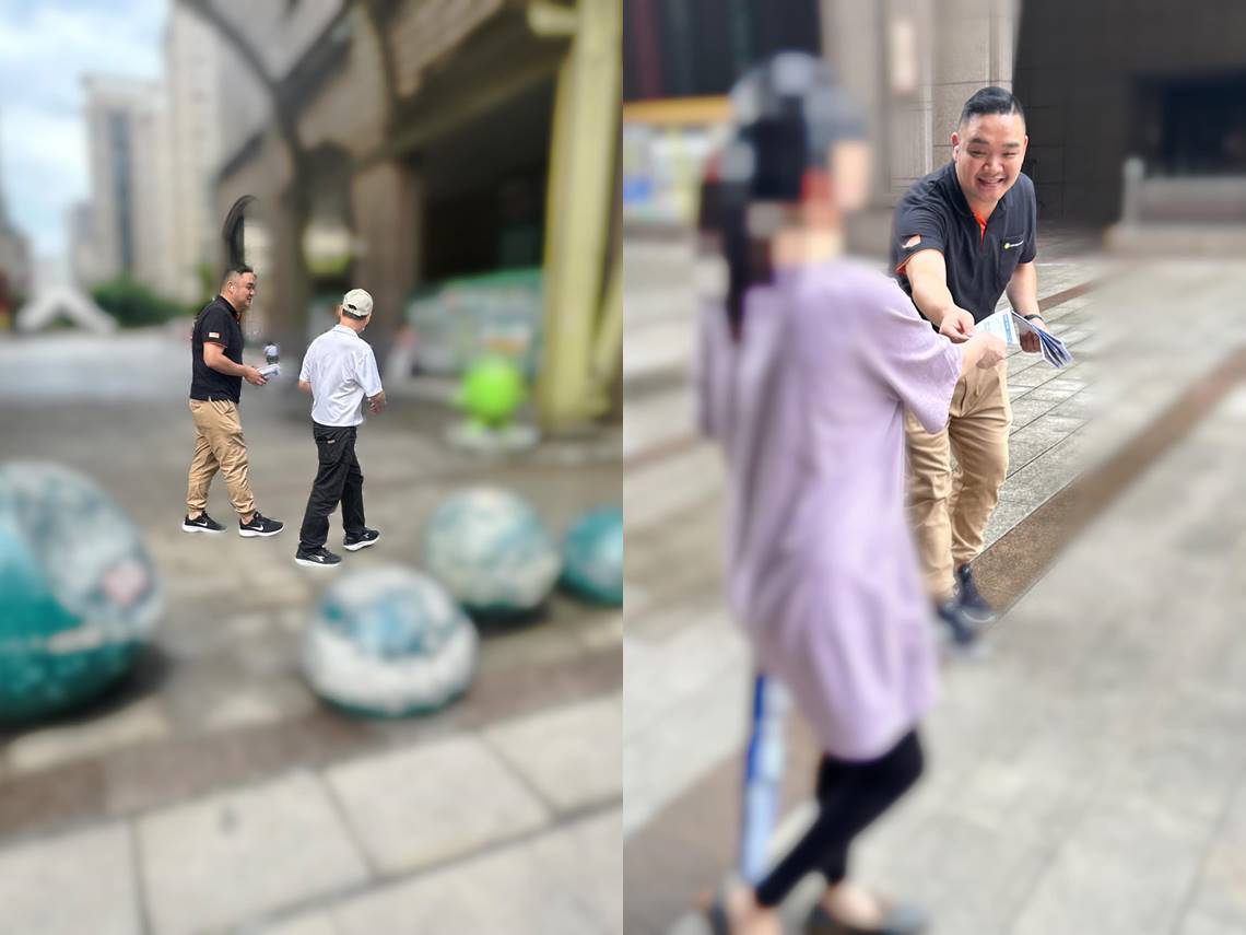 放下藝人光環,到街頭、菜市場發傳單