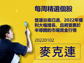 【麥克連】20220102精選個股：營運谷底已過，2022年獲利大幅增長，且將受惠於半導體的市場資金行情