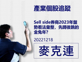 【麥克連】20221218產業個股追蹤：Sell side券商2023年盤勢看法彙整，先蹲後跳的金兔年？