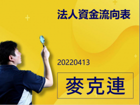 【麥克連】20220413法人資金流向表